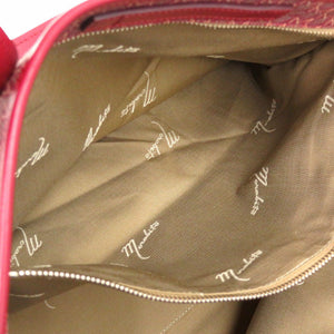 美品 モラビト オートグラフ GM PVC レザー レッド トートバッグ 赤 0531【中古】MORABITO