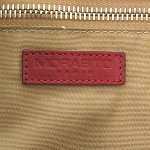 美品 モラビト オートグラフ GM PVC レザー レッド トートバッグ 赤 0531【中古】MORABITO