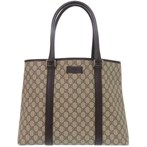 美品 グッチ 114288 GGスプリーム ベージュ トートバッグ 0541【中古】GUCCI