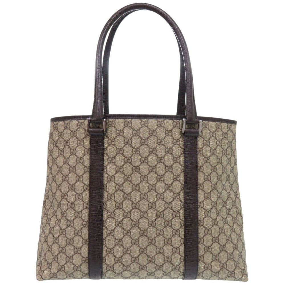 美品 グッチ 114288 GGスプリーム ベージュ トートバッグ 0541【中古】GUCCI