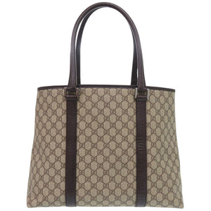 美品 グッチ 114288 GGスプリーム ベージュ トートバッグ 0541【中古】GUCCI