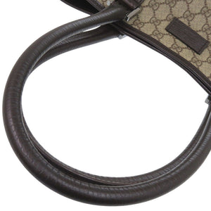 美品 グッチ 114288 GGスプリーム ベージュ トートバッグ 0541【中古】GUCCI
