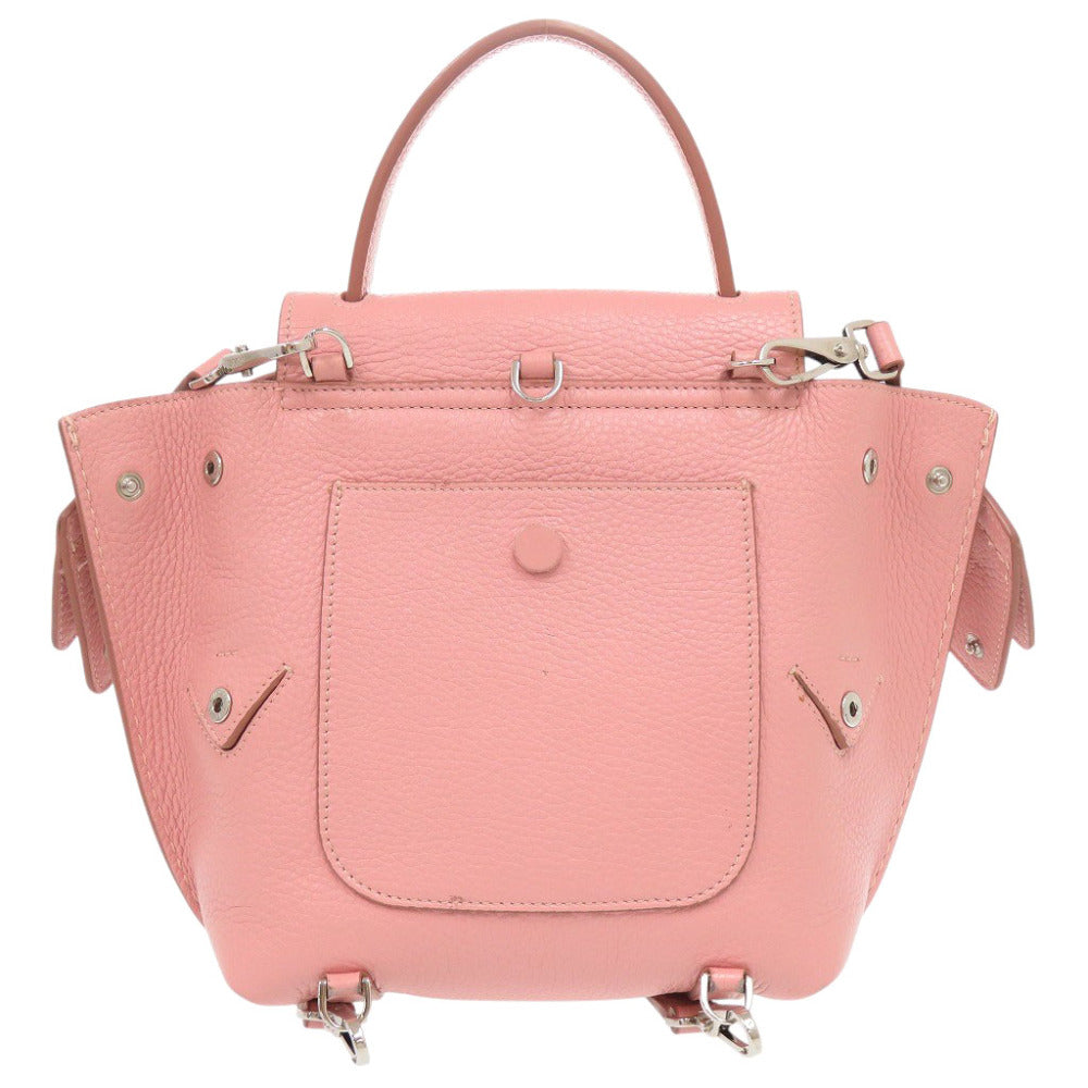 美品 トッズ ウェーブラインミニバックパック レザー ピンク リュック ショルダー ハンドバッグ 0555【中古】TOD’S