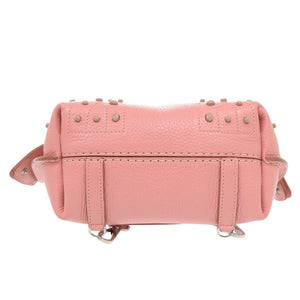 美品 トッズ ウェーブラインミニバックパック レザー ピンク リュック ショルダー ハンドバッグ 0555【中古】TOD’S