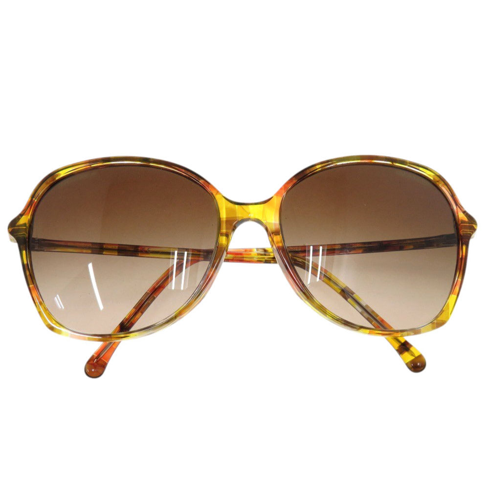 美品 シャネル ココマーク バタフライ デミ柄 グラデーションレンズ 5344-A プラスチック イエロー ブラウン サングラス 0563【中古】CHANEL