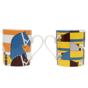 未使用 エルメス COFFRET 2 MUGS ROCABAR ロカバール 限定コレクション 051332P 陶器 マルチカラー ペアマグカップ 0564【中古】HERMES