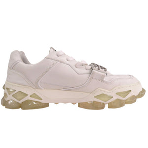 ジミーチュウ DIAMOND X STRAP ダイアモンド ストラップ ローカット スニーカー レザー ホワイト 0583【中古】JIMMY CHOO