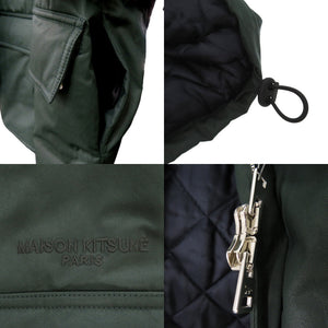 未使用品 メゾンキツネ フード付 コート モッズコート ジャケット HU02280WE0003 P390 HU02280WE0003 P390 ナイロン ダークグリーン 0599【中古】MAISON KITSUNE