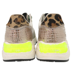 未使用品 ゴールデングース ランニングソール 星 ヒョウ柄 G36WS963 L8 サイズ36 レザー マルチカラー スニーカー 0608【中古】GOLDEN GOOSE