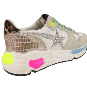 未使用品 ゴールデングース ランニングソール 星 ヒョウ柄 G36WS963 L8 サイズ36 レザー マルチカラー スニーカー 0608【中古】GOLDEN GOOSE