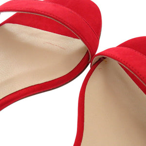 未使用品 スチュアートワイツマン シンプルストラップサンダル スウェード RUBY RED 0611【中古】STUART WEITZMAN
