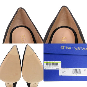 未使用品 スチュアートワイツマン スエード サイズ38 1/2 ブラック パンプス 0612【中古】STUART WEITZMAN