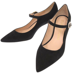 未使用品 スチュアートワイツマン スエード サイズ38 1/2 ブラック パンプス 0612【中古】STUART WEITZMAN