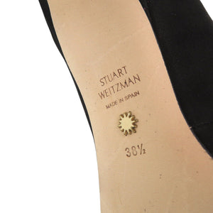 未使用品 スチュアートワイツマン スエード サイズ38 1/2 ブラック パンプス 0612【中古】STUART WEITZMAN