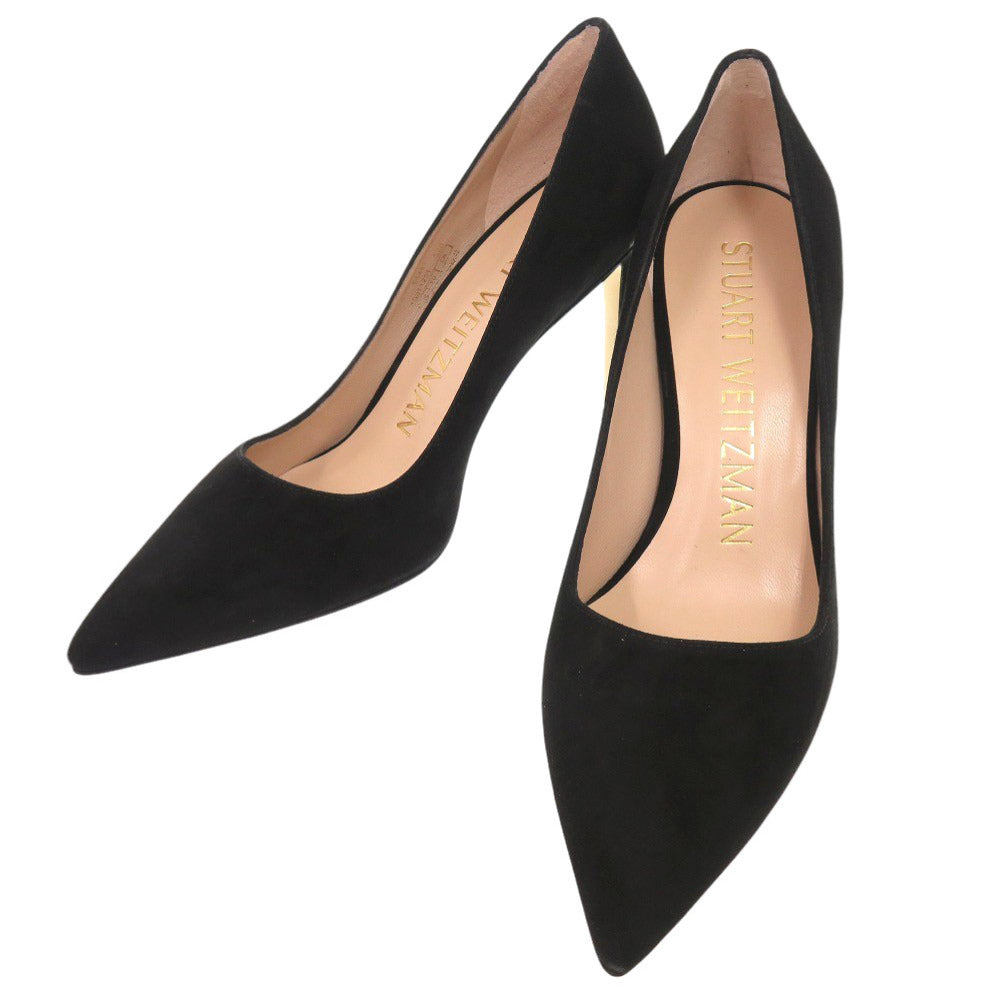 未使用品 スチュアートワイツマン スエード サイズ35 ブラック パンプス 0613【中古】STUART WEITZMAN