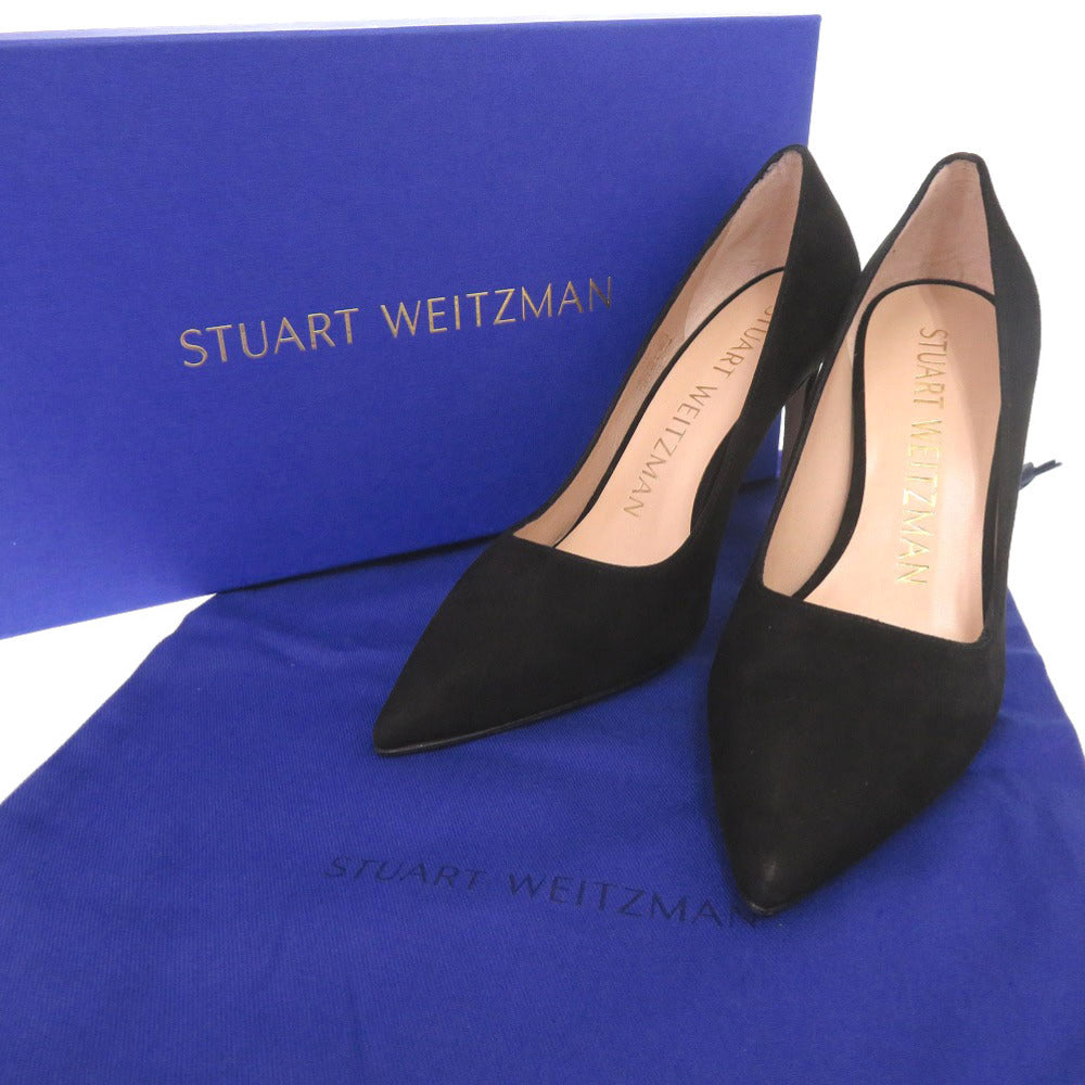 未使用品 スチュアートワイツマン スエード サイズ35 1/2 ブラック パンプス 黒 0614【中古】STUART WEITZMAN
