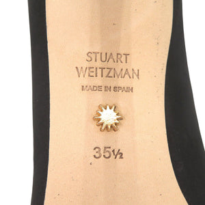 未使用品 スチュアートワイツマン スエード サイズ35 1/2 ブラック パンプス 黒 0614【中古】STUART WEITZMAN