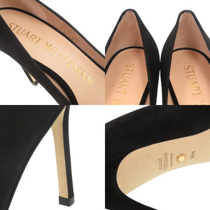 未使用品 スチュアートワイツマン スエード サイズ35 1/2 ブラック パンプス 黒 0614【中古】STUART WEITZMAN