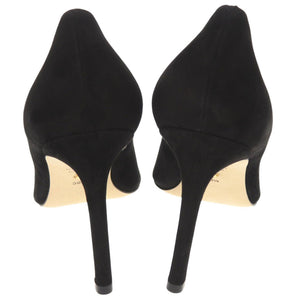 未使用品 スチュアートワイツマン サイズ38 1/2 スエード ブラック パンプス 黒 0615【中古】STUART WEITZMAN