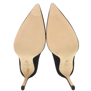 未使用品 スチュアートワイツマン サイズ38 1/2 スエード ブラック パンプス 黒 0615【中古】STUART WEITZMAN