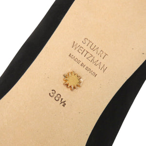 未使用品 スチュアートワイツマン サイズ38 1/2 スエード ブラック パンプス 黒 0615【中古】STUART WEITZMAN