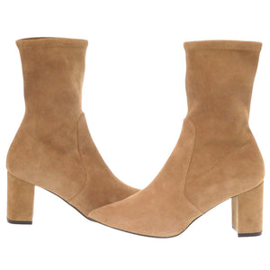 新品同様 スチュアートワイツマン レザー ブラウン ショートブーツ 茶 0616【中古】STUART WEITZMAN