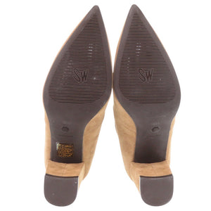 新品同様 スチュアートワイツマン レザー ブラウン ショートブーツ 茶 0616【中古】STUART WEITZMAN