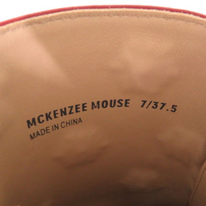 未使用 スチュアートワイツマン MCKENZEE LUNAR CHILEBLACK 24.5cm レザー レッド ショートブーツ赤 0620【中古】STUART WEITZMAN