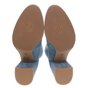 未使用 スチュアートワイツマン タイランドブーツ 23.5cm スウェード ブルー ショートブーツ 0621【中古】STUART WEITZMAN
