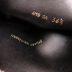 新品同様 スチュアートワイツマン レザー スレート 0623 スエードニーハイストレッチブーツ 灰色【中古】STUART WEITZMAN