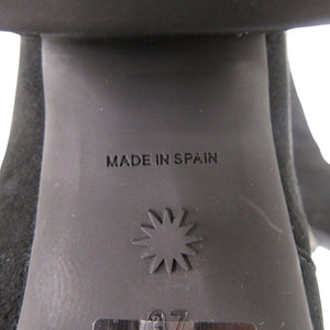 新品同様 スチュアートワイツマン レザー ブラック スエードニーハイストレッチブーツ 黒 0624【中古】STUART WEITZMAN