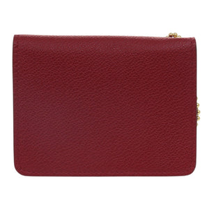 未使用品 バリー JINA W.BL 236 LIPSTICK 18 レザー レッド コインケース カードケース 財布 赤 0627【中古】BALLY