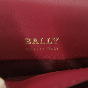 未使用品 バリー JINA W.BL 236 LIPSTICK 18 レザー レッド コインケース カードケース 財布 赤 0627【中古】BALLY