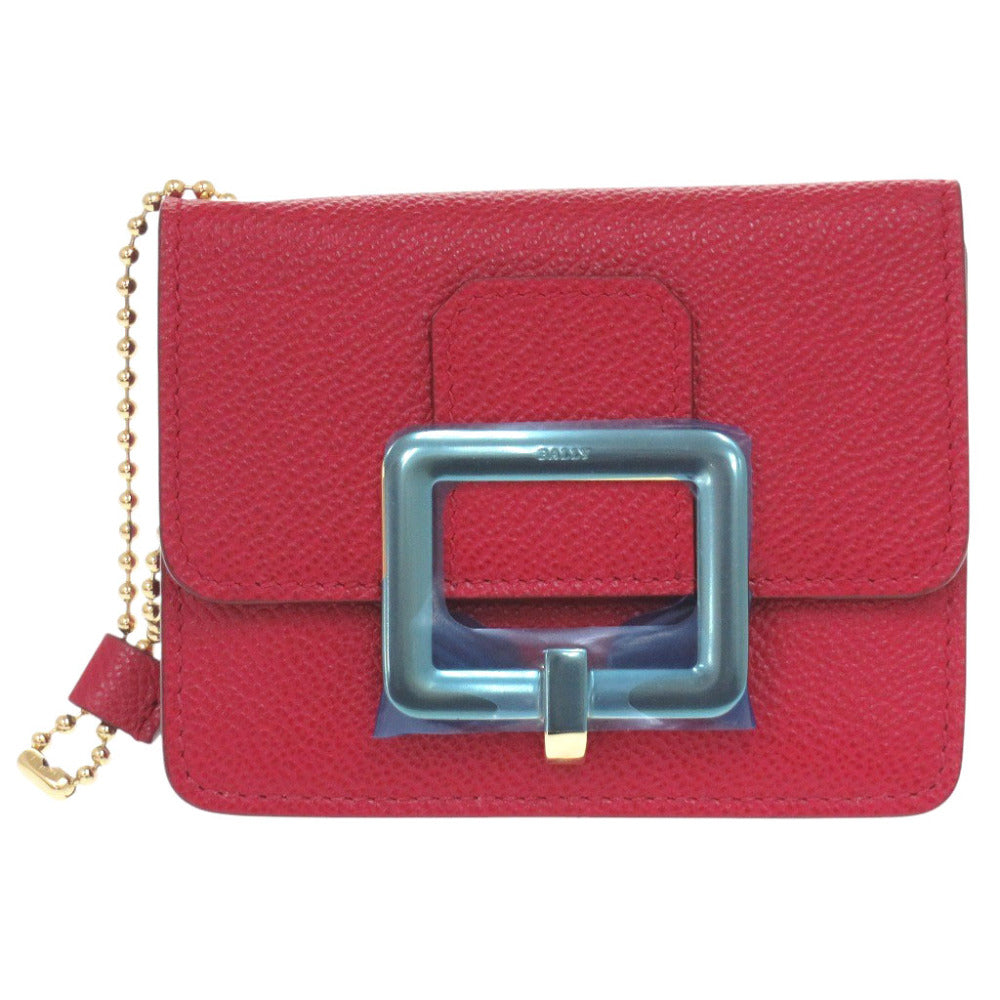 未使用 バリー レザー レッド カードケース コインケース 赤 0628【中古】BALLY