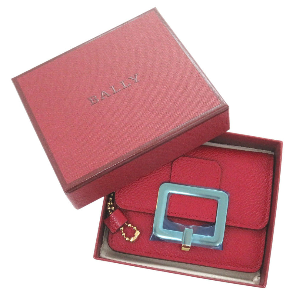 未使用 バリー レザー レッド カードケース コインケース 赤 0628【中古】BALLY