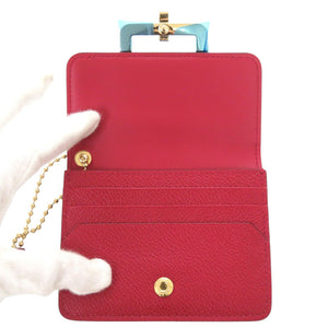 未使用 バリー レザー レッド カードケース コインケース 赤 0628【中古】BALLY