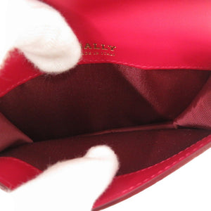 未使用 バリー レザー レッド カードケース コインケース 赤 0628【中古】BALLY