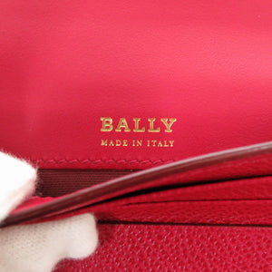 未使用 バリー レザー レッド カードケース コインケース 赤 0628【中古】BALLY
