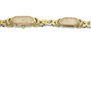 エルメス ラリー RA1.220 アイボリー文字盤 SS ゴールド シルバー クオーツ 腕時計 0655【中古】HERMES