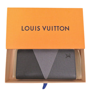 新品同様 ルイ ヴィトン ポルトフォイユ プラザNM タイガ M30715 グレー 長財布 LV 0669【中古】LOUIS VUITTON