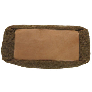 美品 ファロルニ キャンバス イントレチャート トートバッグ ブラウン キャンバス ブラウン 0676【中古】FALORNI