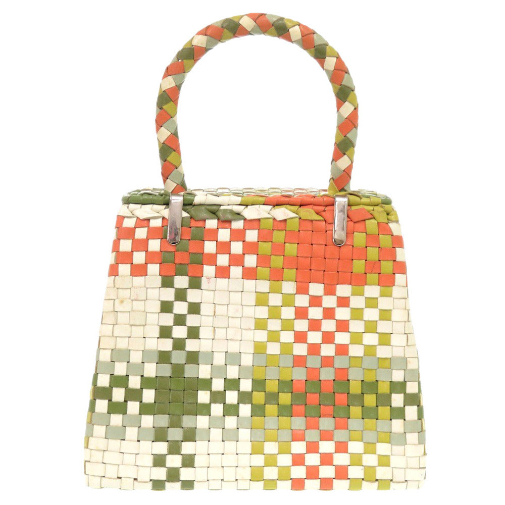 サルヴァトーレフェラガモ ガンチーニ DO-217228 レザー マルチカラー ハンドバッグ 0720【中古】Salvatore Ferragamo