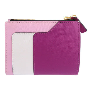 未使用品 マルニ レザー パープル/ピンク/ホワイト PEMO0054U1 二つ折り財布 紫 0724【中古】MARNI