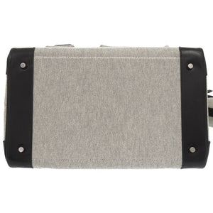 美品 エルメス オータクロアカーゴ40 トワルアッシュ ヴォーエバーカーフ ブラック エクリュ U刻印(2022年製) ハンドバッグ 黒 0730 【中古】 HERMES