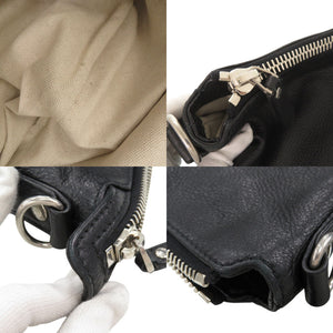 グッチ 243308 レザー ブラック ショルダーバッグ 黒 0733【中古】GUCCI