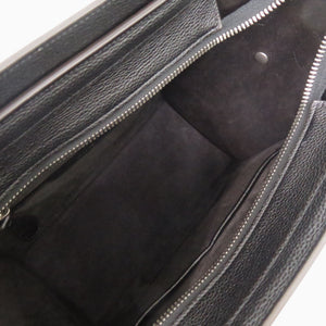 美品 セリーヌ マイクロ ラゲージ レザー ブラック ハンドバッグ 黒 0752【中古】CELINE