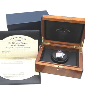 美品 フランクミュラー ヴェガス ルーレット ビッグフェイス 8880VEGAS 自動巻き 腕時計 SS/型押しレザー ブラック 黒文字盤 0760【中古】FRANCK MULLER メンズ