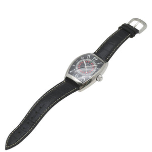 美品 フランクミュラー ヴェガス ルーレット ビッグフェイス 8880VEGAS 自動巻き 腕時計 SS/型押しレザー ブラック 黒文字盤 0760【中古】FRANCK MULLER メンズ