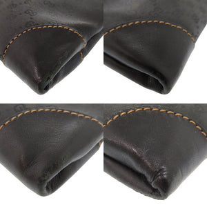 グッチ オールドグッチ シェリーライン マイクロGG 002-63-0048 PVC ブラック トートバッグ 黒 0769【中古】GUCCI