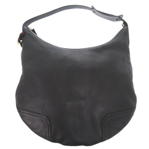 美品 グッチ 162882 レザー ブラック ワンショルダーバッグ 黒 0795【中古】GUCCI